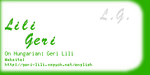 lili geri business card
